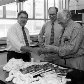 Professor Ross Griffith, John Elliot and Professor Max Feughelman