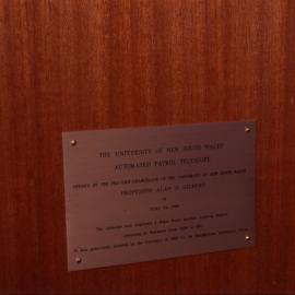 Opening of the Automated Patrol Telescope (Siding Spring Observatory)