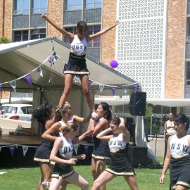 Cheerleading Students in International Square