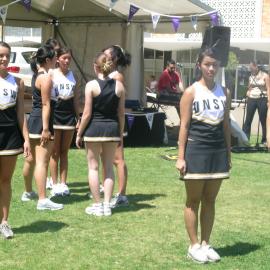 Cheerleading Students in International Square