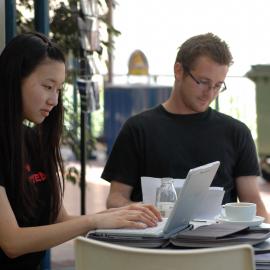 Students - Esme's (?) Cafe