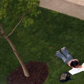 Students on Science Lawn