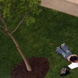 Students on Science Lawn