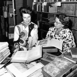 Io Myers and Joyce Orchard in the Bookroom