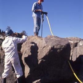 Mining - Students Onsite Drilling - Prospect Quarry