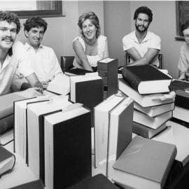 School of Law. Australian Mooting Champions - Richard Potok, Mark Norton, Lynda Robinson, Michael Warman, David Knoll.