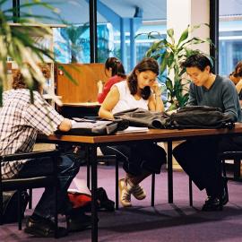 Library - Students studying at desks