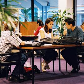 Library - Students studying at desks