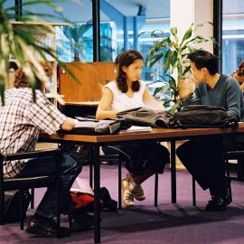 Library - Students studying at desks