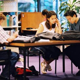 Library - Students studying at desks