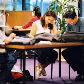 Library - Students studying at desks