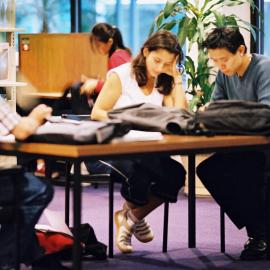 Library - Students studying at desks
