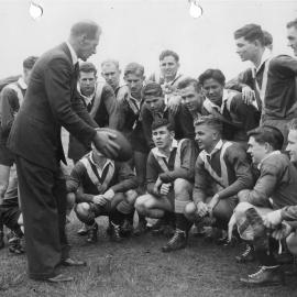 Coach Bryan Palmer with Rugby Union Team
