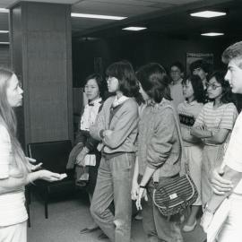 Orientation Week Library tour for students
