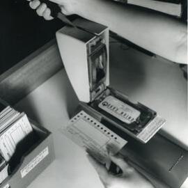 Opening of the Library - Publicity Brochure. Borrowing books