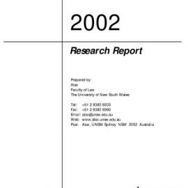 2002 Australian Taxation Studies Program Research Annual Report