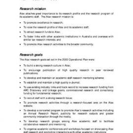 2003 Australian Taxation Studies Program Research Annual Report