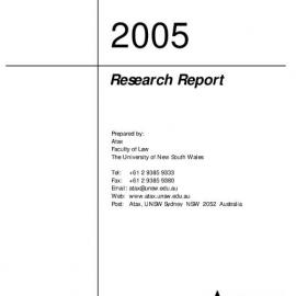 2005 Australian Taxation Studies Program Research Annual Report