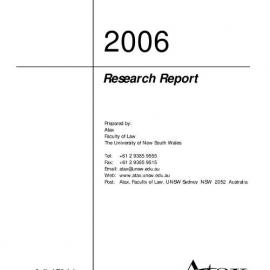 2006 Australian School of Taxation Research Annual Report
