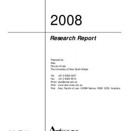 2008 Australian School of Taxation Research Annual Report