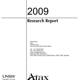 2009 Australian School of Taxation Research Annual Report