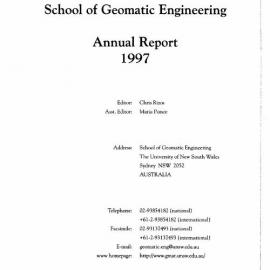 1997 School of Geomatic Engineering Annual Report