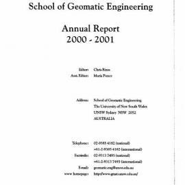 2000 - 2001 School of Geomatic Engineering Annual Report