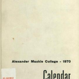 1970 Calendar of the Alexander Mackie College
