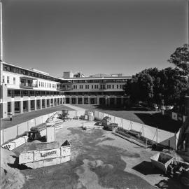 Quadrangle Building with lawn under construction