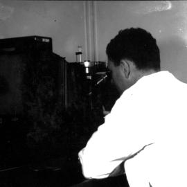 School of Metallurgy - Lewis Keys with B & L Microscope