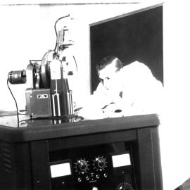 School of Metallurgy - Noel Kennon with X-Ray Diffractometer