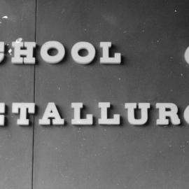 School of Metallurgy Building - Sign