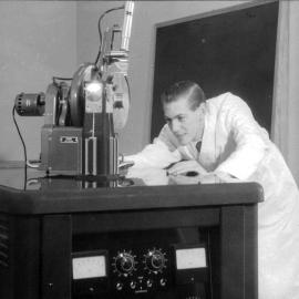 School of Metallurgy - Noel Kennon with X-Ray Diffractometer