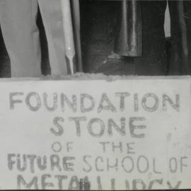 School of Metallurgy - Mock 'Laying Foundation Stone' party