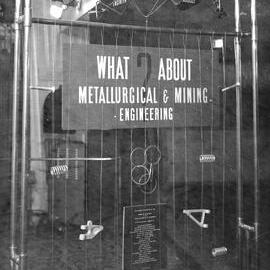 School of Metallurgy stand at the Careers Exhibition held at the Trocadero