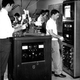 School of Metallurgy - Staff/students (?) with X-Ray Diffractometer