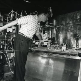 School of Physics - Dan Haneman with his research equipment