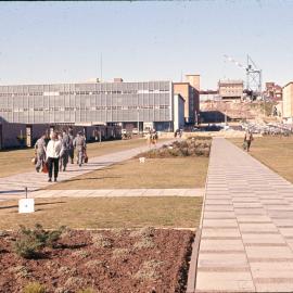 Main Walkway view to construction of Civil Engineering Building