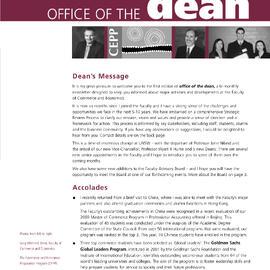 Office of the Dean Newsletter No. 1