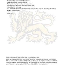 2002 Sports Association Annual Report