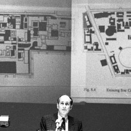 David Chesterman Providing a Presentation on Campus Development Plan