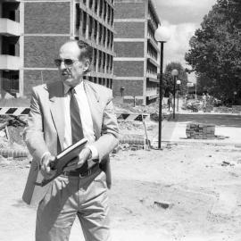 David Chesterman in Front of Work on Walkway