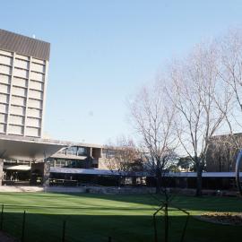 Library Building and Library Lawn, including Clock