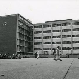 Biological Sciences Building across Mathews Plaza