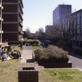 View west to Architecture Building and towards Anzac Parade