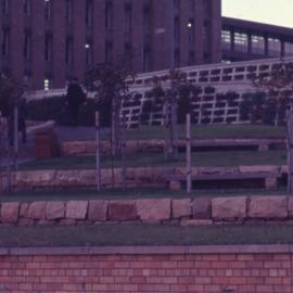 Planting in retaining walls near the Civil Engineering Building