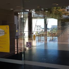 COVID-19 Lockdown - John Niland Scientia Building Entrance