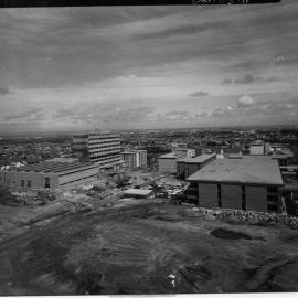 Construction on Upper Campus (Library and Civil Engineering).