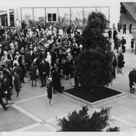 Outside Science Theatre after a graduation