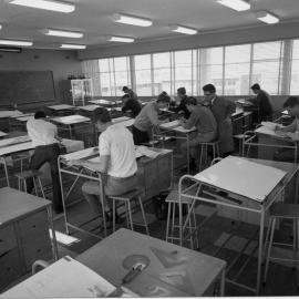 Wollongong University College students in design room. 